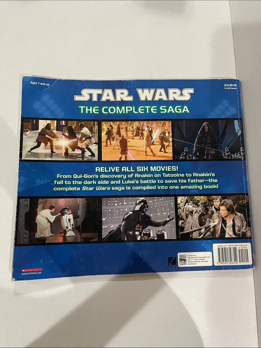 Scholastic Star Wars The Complete Saga - Blue & Gold Cover
